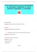 NUFT 204 EXAM &num;1 EXAM &vert; QUESTIONS  & ANSWERS &lpar;VERIFIED&rpar; &vert; LATEST  UPDATE &vert; GRADED A&plus; & PASSED