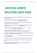 APHY101 JOINTS  SPLUTION 100&percnt; PASS