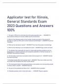 Applicator test for Illinois,  General Standards Exam  2023 Questions and Answers 100%