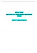 SOCW 6090&colon;  Mental Status Examination Explanations &lpar;MSE&rpar;&period;   LATEST VERSION&comma; 2024