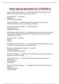 Texes Special Education EC-12 RATED A&vert;VERIFIED GUIDE&period;