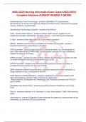 WGU D220 Nursing Informatics Exam &lpar;Latest 2023&sol;2024&rpar; Complete Solutions ALREADY GRADED A GRADE&period;