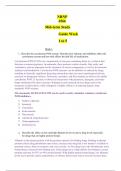 NRNP 6566 Mid-term Study Guide Week 1 to 5 