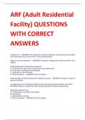 bundle for ARF EXAM QUESTIONS AND CORRECT DETAILED ANSWERS