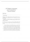 AP English Language and Composition Practice Exam