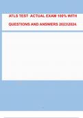 ATLS TEST ACTUAL EXAM QUESTIONS WITH CORRECT ANSWERS LATEST UPDATE 2023 /2024. A+ GUARANTEED