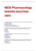 2024 TESTBANK FOR HESI Pharmacology VERIFIED SOLUTION 100&percnt;