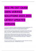 UPDATED HESI PN EXIT EXAM 100% VERIFIED SOLUTIONS 2023-2024