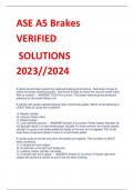 ASE A5 Brakes VERIFIED SOLUTIONS  2023//2024