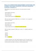 WGU C215 OPERATIONS MANAGEMENT QUESTIONS AND CORRECT DETAILED ANSWERS (VERIFIED ANSWERS) ALREADY GRADED A+
