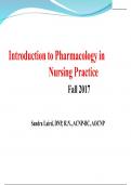 Pharmacolo 3365 Intro to Pharm in Nursing Practice Sandra Liard Presentation