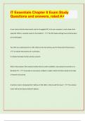 IT Essentials Chapter 8 Exam Study Questions and answers&comma; rated A&plus;&lbrack;latest exam  prediction paper 2024&sol;25&rsqb;