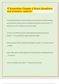 IT Essentials Chapter 2 Exam Questions  and answers&comma; rated A&plus;&lbrack;latest exam  prediction paper 2024&sol;25&rsqb;