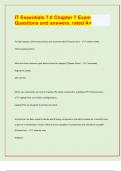 IT Essentials 7&period;0 Chapter 7 Exam Questions and answers&comma; rated A&plus;&lbrack;latest exam  prediction paper 2024&sol;25&rsqb;