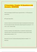 IT Essentials&colon; Chapter 10 Questions and  Answers&period; VERIFIED&sol;&lbrack;latest exam  prediction paper 2024&sol;25&rsqb;