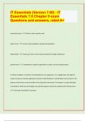 IT Essentials &lpar;Version 7&period;00&rpar; - IT  Essentials 7&period;0 Chapter 9 exam Questions a&lbrack;latest exam  prediction paper 2024&sol;25&rsqb;nd answers&comma; rated A&plus;