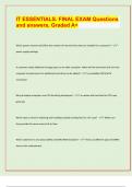 IT ESSENTIALS&period; FINAL EXAM Questions  and answers&comma; Graded A&plus;&lbrack;latest exam  prediction paper 2024&sol;25&rsqb;