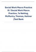 Social Work Macro Practice  III &sol; Social Work Macro  Practice&comma; 7e Netting&comma;  McMurtry&comma; Thomas&comma; Kettner