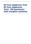 NJ Core Applicator Test NJ Core Applicator Test| 190 questions| with complete solutions  