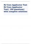 NJ Core Applicator Test NJ Core Applicator Test&vert; 190 questions&vert; with complete solutions  