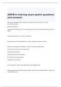 ABFM In training exam pearls questions and answers