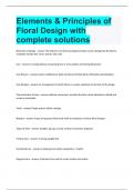 Elements & Principles of Floral Design with complete solutions