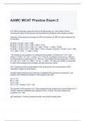 AAMC MCAT Practice Exam 2 with correct Answers