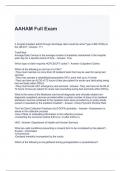 AAHAM Full Exam with Verified Answers