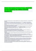 IFSTA 7th Edition Written Exam Essential of Fire Fighting 7th edition Already Graded A+.