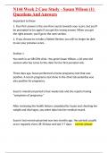 N144 Week 2 Case Study - Susan Wilson &lpar;1&rpar; Questions And Answers