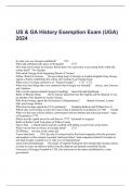 US & GA History Exemption Exam (UGA) 2024