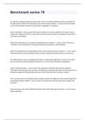 Benchmark series 79 questions n answers graded A&plus;