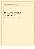 WALDEN UNIVERSITY PSYC 3003 WEEK 1 TEST EXAM Exam Elaborations Questions and Answers