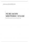 WALDEN UNIVERSITY, NURS 6630N MIDTERM 2 EXAM (Newly Updated 2021 Exam Elaborations 