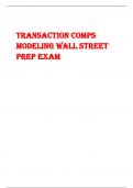 Transaction Comps  Modeling Wall Street  Prep Exam 