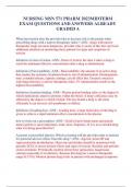 NURSING MSN 571 PHARM 2023MIDTERM EXAM QUESTIONS AND ANSWERS ALREADY GRADED A