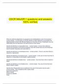   CDCR MAJOR 1 questions and answers 100% verified.