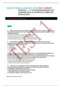 HESI EXIT MEDICAL SURGICAL EXAM TEST 1 NEWEST UPDATE &lpar;2024&rpar; 160 QUESTION&SELECTED ANSWERS REAL & AUTHENTIC COMPLETE SATIFACTION