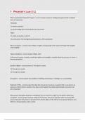 1 PROPERTY LAW &lpar;1L&rpar; exam question and answer latest update  2024