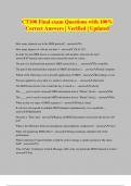 CT100 Final exam Questions with 100&percnt; Correct Answers &vert; Verified &vert; Updated