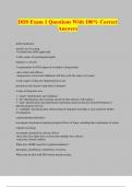 DDS Exam 1 Questions With 100&percnt; Correct Answers