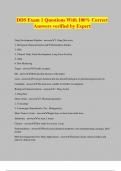 DDS Exam 1 Questions With 100&percnt; Correct Answers verified by Expert