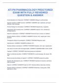 A BUNDLE FOR PHARM ATI PROCTORED EXAM QUESTION & ANSWERS GUARANTEE PASS 2024