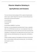 Elsevier Adaptive Quizzing in dysrhythmias and Answers