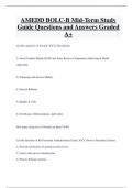 AMEDD BOLC-B Mid-Term Study  Guide Questions and Answers Graded  A+ 