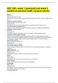 HSC 326 - exam 1 &lpar;practical&rpar; and exam 2 &lpar;written & practical stuff&rpar;&comma; Complete Solution