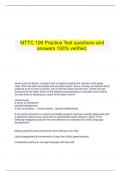 MTTC 106 Practice Test questions and answers 100% verified.