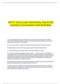   MTTC Test (Lower Elementary Test #120) questions and answers well illustrated.