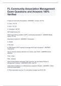 FL Community Association Management Exam Questions and Answers 100&percnt; Verified