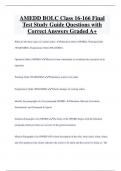 AMEDD BOLC Class 16-166 Final  Test Study Guide Questions with  Correct Answers Graded A+